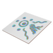 Kleurrijke Abstracte kunst Tegeltje (Zijkant)