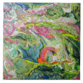 Kleurrijke Abstracte kunst  Tegeltje (Voorkant)