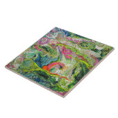 Kleurrijke Abstracte kunst  Tegeltje (Zijkant)