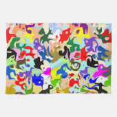 Kleurrijke Abstracte Kunst Theedoek (Horizontaal)