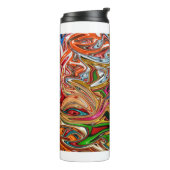 Kleurrijke abstracte kunst thermosbeker (Gedraaid links)