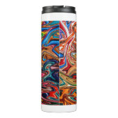 Kleurrijke abstracte kunst thermosbeker (Achterkant)