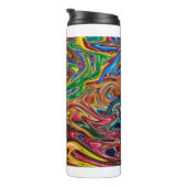 Kleurrijke abstracte kunst thermosbeker (Geroteerd rechts)