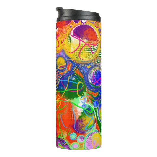 Kleurrijke Abstracte kunst Thermosbeker (Geroteerd rechts)