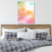 Kleurrijke Abstracte kunst Trendy Modern Red Roze  Canvas Afdruk (Insitu (Slaapkamer))