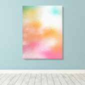 Kleurrijke Abstracte kunst Trendy Modern Red Roze  Canvas Afdruk (Insitu (Houten vloer))
