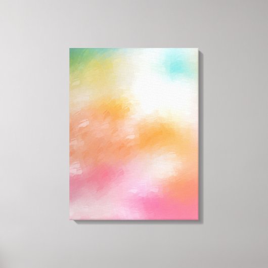 Kleurrijke Abstracte kunst Trendy Modern Red Roze  Canvas Afdruk (Voorkant)