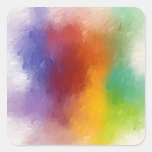 Kleurrijke Abstracte Kunst Trendy Moderne Lege Sja Vierkante Sticker