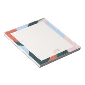 Kleurrijke Abstracte Kunst Uniek Gepersonaliseerd Notitieblok (Schuin)