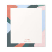 Kleurrijke Abstracte Kunst Uniek Gepersonaliseerd Notitieblok (Voorkant)