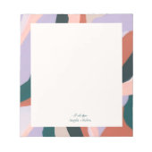 Kleurrijke Abstracte Kunst Uniek Gepersonaliseerd Notitieblok (Voorkant)