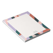 Kleurrijke Abstracte Kunst Unieke Gepersonaliseerd Notitieblok (Schuin)