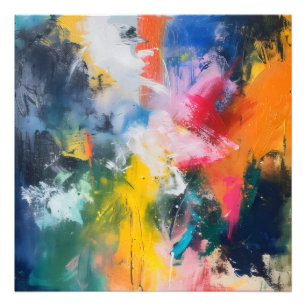 Kleurrijke Abstracte Kunst van de Regenboog Foto Afdruk