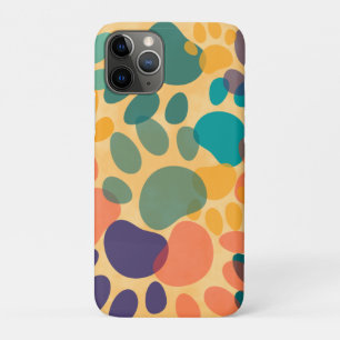 Kleurrijke Abstracte Kunst van Hondpootafdrukken i Case-Mate iPhone Case