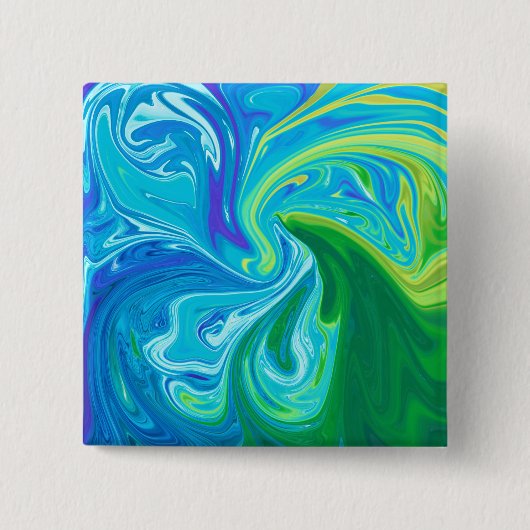 Kleurrijke abstracte kunst vierkante button 5,1 cm (Voorkant)