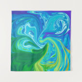 Kleurrijke abstracte kunst wandkleed (Voorkant (horizontaal))