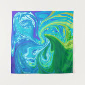 Kleurrijke abstracte kunst wandkleed (Voorkant)