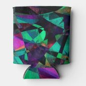 Kleurrijke Abstracte Kunst, Zwart, Blauwgroen & Blikjeskoeler (Voorkant)