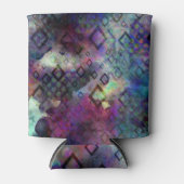 Kleurrijke Abstracte Kunst, Zwart, Paarse, Blues Blikjeskoeler (Voorkant)