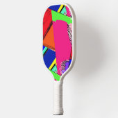 Kleurrijke, abstracte kunstpalmpeddel pickleball paddle (Links)