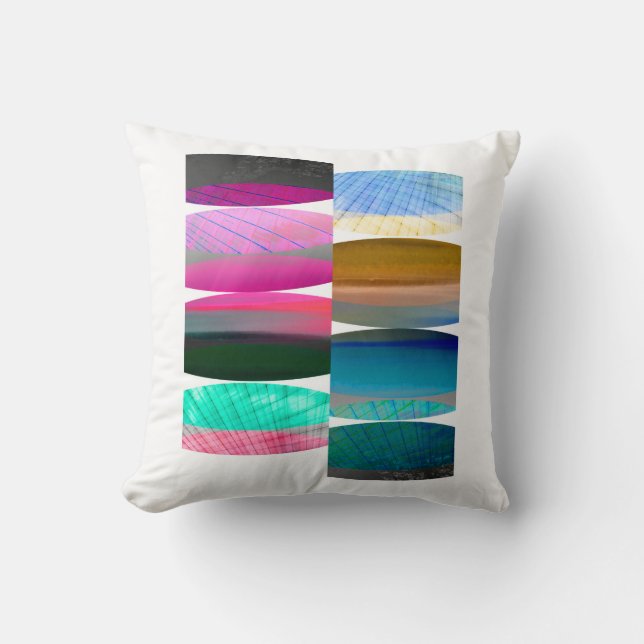 kleurrijke abstracte kunstpijp kussen (Voorkant)