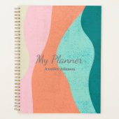 Kleurrijke Abstracte kunstplanner - gepersonalisee Planner (Voorkant)