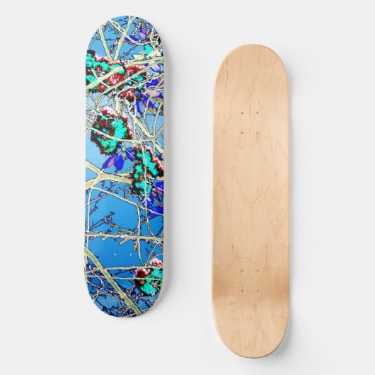 Kleurrijke Abstracte Kunstprint Skateboard (Voorkant)