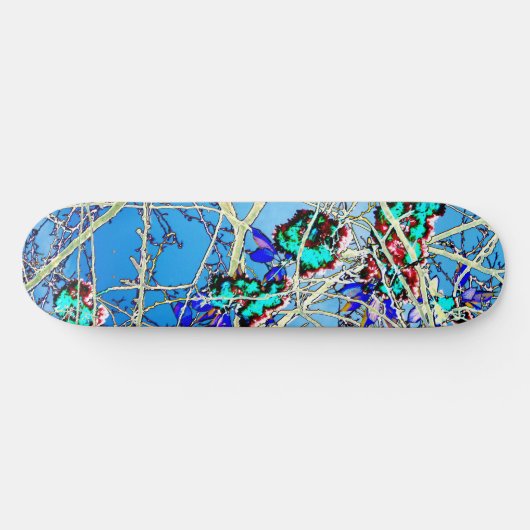 Kleurrijke Abstracte Kunstprint Skateboard (Horizontaal)