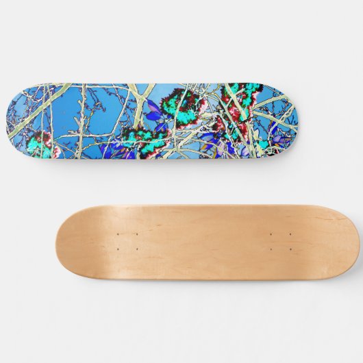 Kleurrijke Abstracte Kunstprint Skateboard (Horizontaal)
