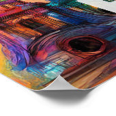Kleurrijke Abstracte Kunstprint van Koepels van Ka Poster (Hoek)