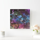 Kleurrijke Abstracte kunstruimte Vierkante Klok (Huis)