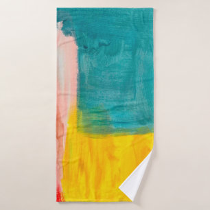 Kleurrijke Abstracte kunstschilderende achtergrond Badhanddoek