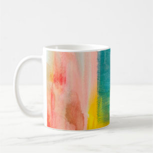 Kleurrijke Abstracte kunstschilderende achtergrond Koffiemok