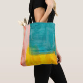Kleurrijke Abstracte kunstschilderende achtergrond Tote Bag (Dichtbij)