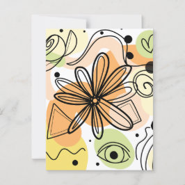 Kleurrijke Abstracte kunsttekening Briefkaart