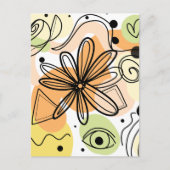 Kleurrijke Abstracte kunsttekening Briefkaart (Voorkant)