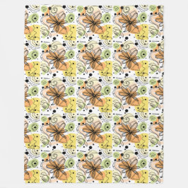 Kleurrijke Abstracte kunsttekening Fleece Deken