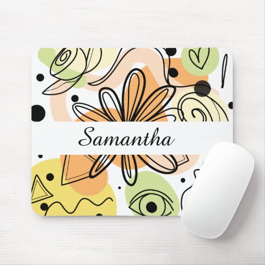 Kleurrijke Abstracte kunsttekening Muismat (Met muis)