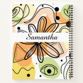 Kleurrijke Abstracte kunsttekening Notitieboek (Achterkant)