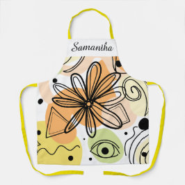 Kleurrijke Abstracte kunsttekening Schort