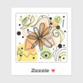 Kleurrijke Abstracte kunsttekening Sticker (Vel)