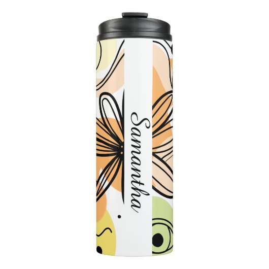 Kleurrijke Abstracte kunsttekening Thermosbeker (Voorkant)