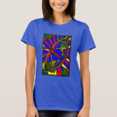 Kleurrijke Abstracte kunstvlinder T-shirt (Voorkant)