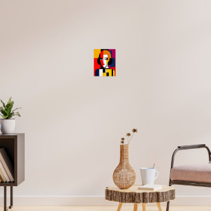 Kleurrijke Abstracte kunstvrouw Poster