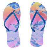 Kleurrijke Abstracte kunstwolken / Roze zomerhoe / Teenslippers (Voetbed)