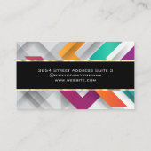 Kleurrijke Abstracte lagen | goudlaag Visitekaartje (Achterkant)