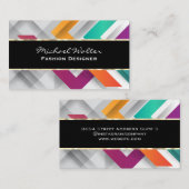 Kleurrijke Abstracte lagen | goudlaag Visitekaartje (Voorkant / Achterkant)