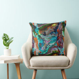 Kleurrijke abstracte lak kussen