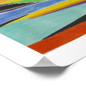 Kleurrijke Abstracte landschapskunst afdrukken Poster (Hoek)