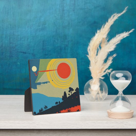 Kleurrijke Abstracte landschapskunst Fotoplaat (Insitu)